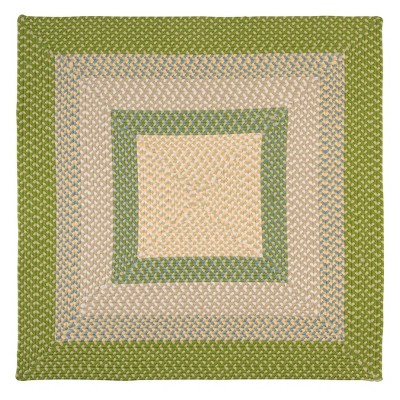 Colonial Mills Montego Braided Rug, Lime Twist 4' square, Square Shape