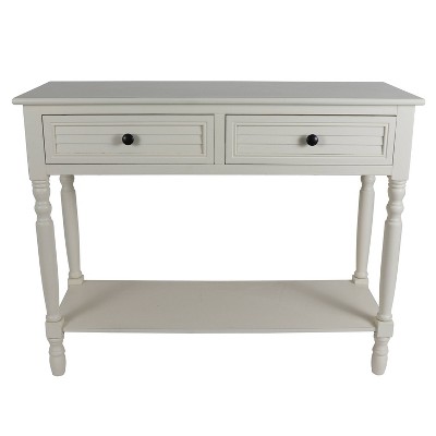 Simplify Shutter Drawer Console Table Cream - Decor Therapy