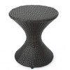 Outdoor 16-inch Multi-brown Wicker Hourgla Side Table - 2 of 4
