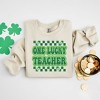 Simply Sage Market Women's Graphic Sweatshirt Checkered Lucky Teacher - 3 of 3