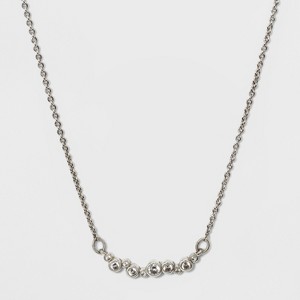 Cubic Zirconia Bar Necklace - A New Day Silver, Women