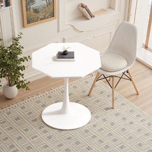 Kumasinova 31.5" Modern Coffee Table,Small Coffee Table with MDF Tabletop,Metal Base,Side Table for Dining Room,Kitchen,Living Room - 1 of 4