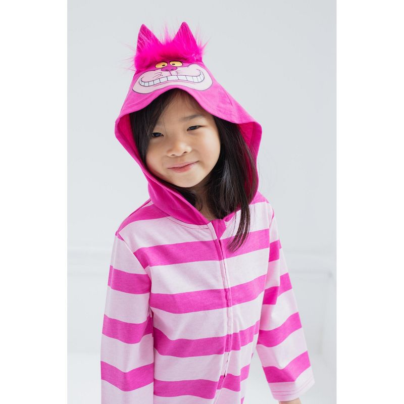 Disney Alice in Wonderland Cheshire Cat Zip Up Coverall Tail Infant to Big Kid, 4 of 6