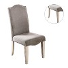 Simple Relax Set of 2 Side Chairs with Nailhead Trim Design in Gray and Antique White - 4 of 4