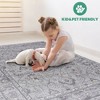 Kumasinova Stain-Resistant Area Rug, Non-Shedding Ivory/Grey Door Mat,Kid & Pet-Friendly, Oriental Area Rug for Living Room,Latex-Free Cotton Backing - 3 of 4