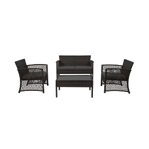 WestinTrends  4-Piece Outdoor Patio Conversation Set - 1 of 4