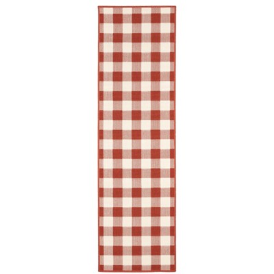 Oriental Weavers Meridian 2598R Red/ Ivory Indoor/Outdoor Area Rug - 2'3" x 7'6"