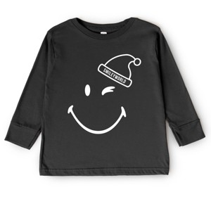 SmileyWorld Santa Hat Outline - Toddler Long Sleeve Graphic Tee and Youth Long Sleeve Graphic T-Shirt - 1 of 3