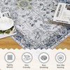 Area Rugs for Living Room Bedroom Non Slip Machine Washable Soft Vintage Rugs Low Pile Retro Floral Accent  Rug - 4 of 4