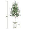 Maggift Artificial Plant Artificial Olive Tree 8FT with Pot and Moss Artificial Plants for Home Office Decor, Green, 11.8"*11.8"*96" - 3 of 4