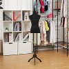 FDW Female Mannequin 53-67 Inch Adjustable Mannequin Torso Dress Form with Realistic Female Body Shape & Stand Wood Base - 2 of 4