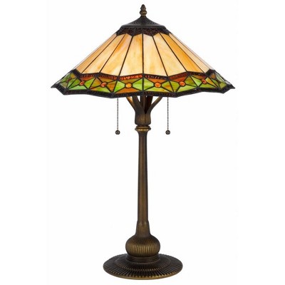 Cal Lighting 60W x 2 Armscroft Tiffany Table lamp