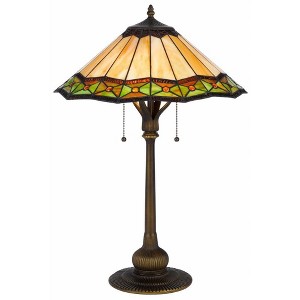 Cal Lighting 60W x 2 Armscroft Tiffany Table lamp - 1 of 3