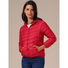 INSPIRE CHIC Women's Short Down Packable Hooded Winter Ultra Light Puffer Jacket - 2 of 4