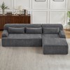 Chenille L-Shaped Sectional Sofa, Minimalist Comfy Sleeper Couch for Living Room, Apartment & Reception Spaces, No Assembly Required - 4 of 4