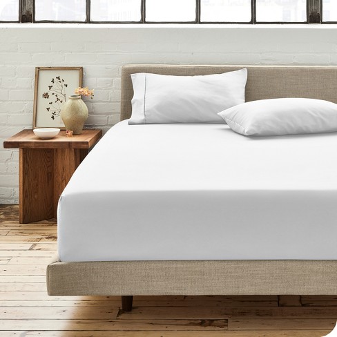 300 Thread Count Organic Cotton Percale White 3 Piece Twin Xl Bed Sheet Set  By Bare Home : Target