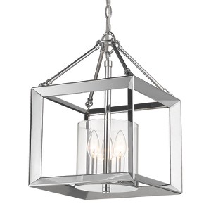 Golden Lighting Smyth 3-Light Pendant in Chrome with Clear Glass - 1 of 1
