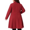 Agnes Orinda Women's Plus Size Double Breasted Notch Lapel A Line Pockets Winter Overcoats - 4 of 4
