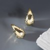 SOHI Women's California Gold The Small Dented Teardrop Stud Earrings - 2 of 4