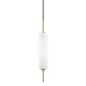Mitzi Miley 1 - Light Pendant in  Aged Brass Opal Shiny Shade - 1 of 1