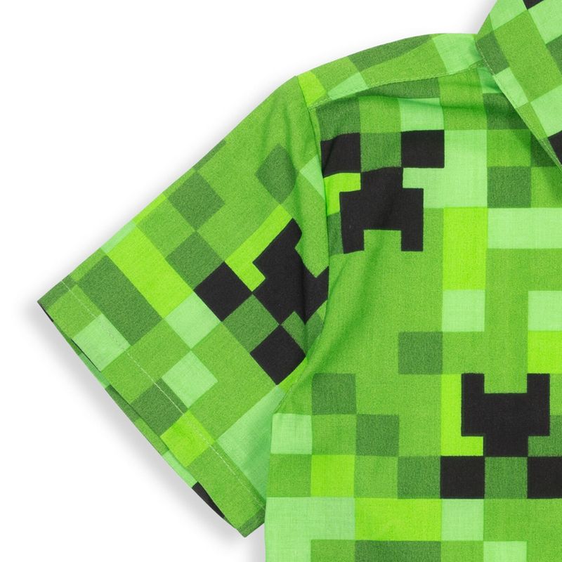 Minecraft Creeper Button Down Dress Shirt, 5 of 8