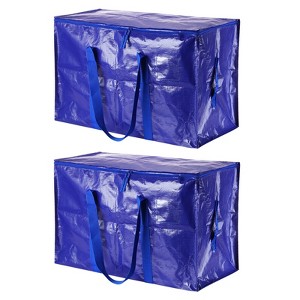 Unique Bargains Extra Large Moving Bags with Reinforced Handle Underbed Storage Tote 27x11x18 Inch 2 Pcs - 1 of 4