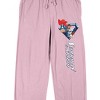 Superman Movie 2025 Superman and Krypto on pink Adult Sleep Pant - 2 of 4