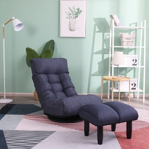 Accent Reclining Chair Lazy Recliner With Adjustable Backrest Balcony Study Reading Corner Chair - 1 of 4