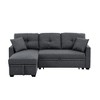 83" L-Shaped Sectional Sofa with Hidden Storage & Tufted Cushions - 3 of 4