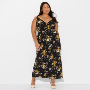 Women's Lace Trim Maxi Empire Waist Dress - Wild Fable™ - 1 of 3