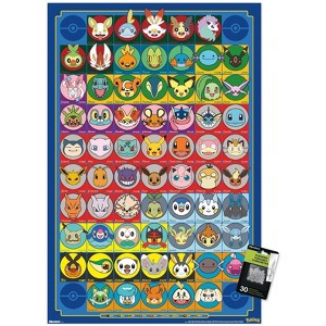 Trends International Pokémon: Face Art - Grid Unframed Wall Poster Prints - 1 of 4