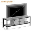 WhizMax 58 Inch TV Stand with Storage, up to 65 Inch TV,Wooden TV Stand for Living Room,Two Closed Storage Spaces and Open Shelves,Rustic Brown - 3 of 4