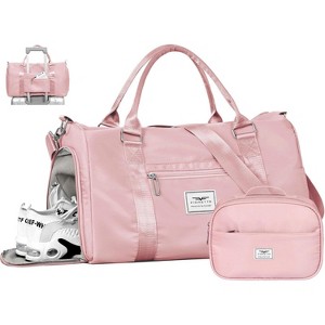 Luupatchy Women's Gym Tote Duffle Bag With Wet Pocket & Shoe Compartment, Airplane-Friendly Carry-On for Travel/Dance/Ballet/Overnight - 1 of 4