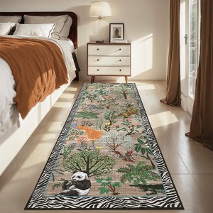 Garvee Jungle Animal Area Rug Soft Washable Indoor Rug Non Slip Low Pile Forest Style Rugs for Living Room Bedroom - 1 of 4