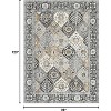 Trellis Area Rug - Washable vintage floral bohemian carpet with non-slip backing for entryways and bedrooms - 2 of 4