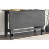 XINGHANZHENXUAN Gray Farmhouse Extendable Drop Leaf Dining Table, Kitchen and Dining Cabinets for Small Kitchens - 3 of 4