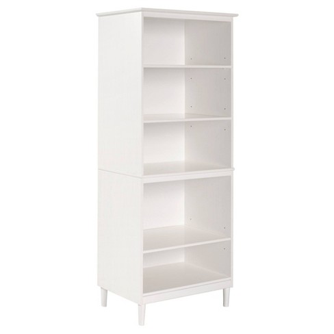 70 Murray High Rise Solid Wood, White Solid Wood Bookcase With Doors
