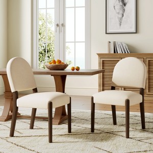 Christopher Knight Home Boyle Mid Century Fabric Upholstered Dining Chairs with Back (Set of 2) - 1 of 4