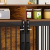 Furniture Dog Crate, Large Dog Crate Furniture with Drawers, 360° and Adjustable Raised Feeder, Wooden Dog Crate for Large Medium Dog Indoor - 4 of 4