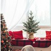 24 Inch Artificial Small Christmas Tree, 2 Ft Table Top Christmas Tree Mini Frosted Pine Tree  for Home Table Centerpiece Office Desk Decor - 2 of 4