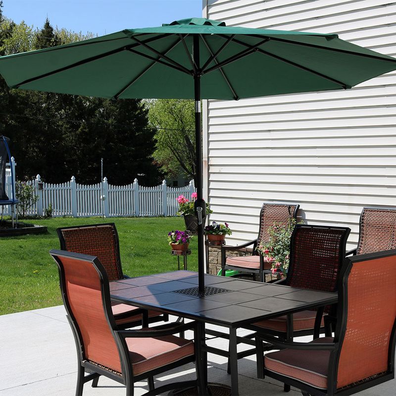 Sunnydaze Outdoor Aluminum Patio Table Umbrella with Polyester Canopy and Push Button Tilt and Crank - 9', 3 of 22