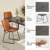MAYEERTY Wiskey Brown Set of 4 Kitchen & Dining Room Chairs - Stylish Seating for Dining Spaces - 4 of 4