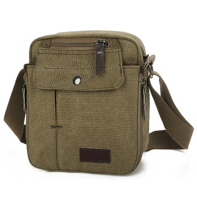 NPolar"Unisex Canvas Crossbody Bag for Phone, Tablet, Credit Cards, Keys & Essentials – Stylish & Practical"BlackGreenGray&Khaki