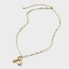 14K Gold Dipped Cubic Zirconia Puffy Heart Charm X Initial Necklace - A New Day™ Gold - 2 of 4