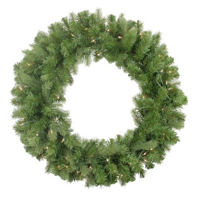 Northlight Real Touch™️ Pre-lit Noble Fir Artificial Christmas Wreath ...