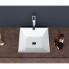 ONWITH 16x16 Inch White Ceramic Square Vessel Bathroom Sink - 3 of 4