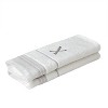 2pc Casual Monogram 'X' Hand Towels - SKL Home: Cotton Terry, Heavyweight 550-800 GSM, Machine Washable - 3 of 3