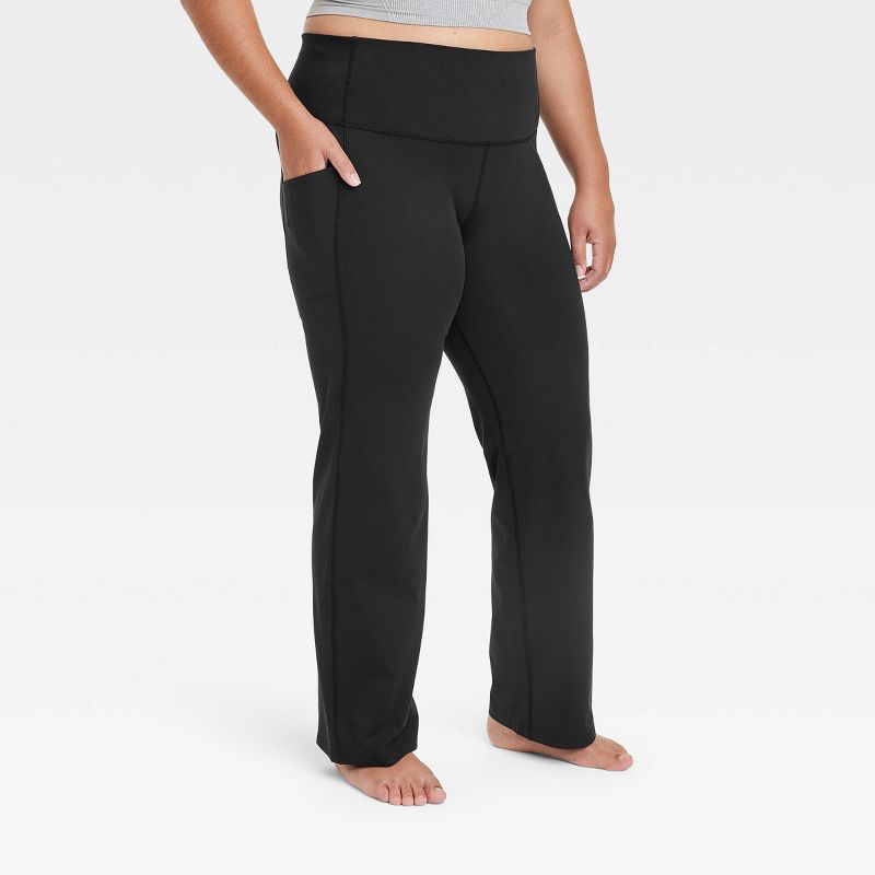 Women's Brushed Sculpt Pocket Straight Leg Pants - All In Motion™, 1 of 7