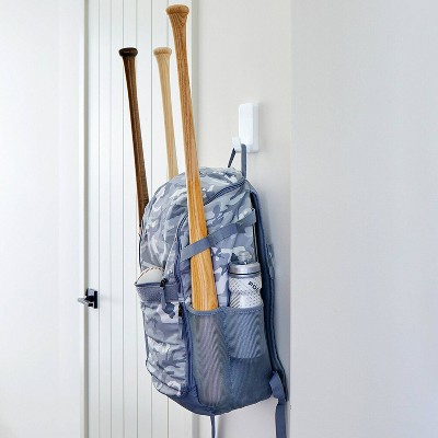 Extra Large White Plastic Adhesive Wall Hooks, 10lb Capacity