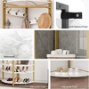 Coat Stand Corner Tree with Shoe Bench, 6 Hooks and Storage Shelf, Freestanding Coat Stand with 3 Shelves, Shoe Bench - 4 of 4
